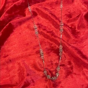 Elegant Signed Silver Beaded Act II Necklace